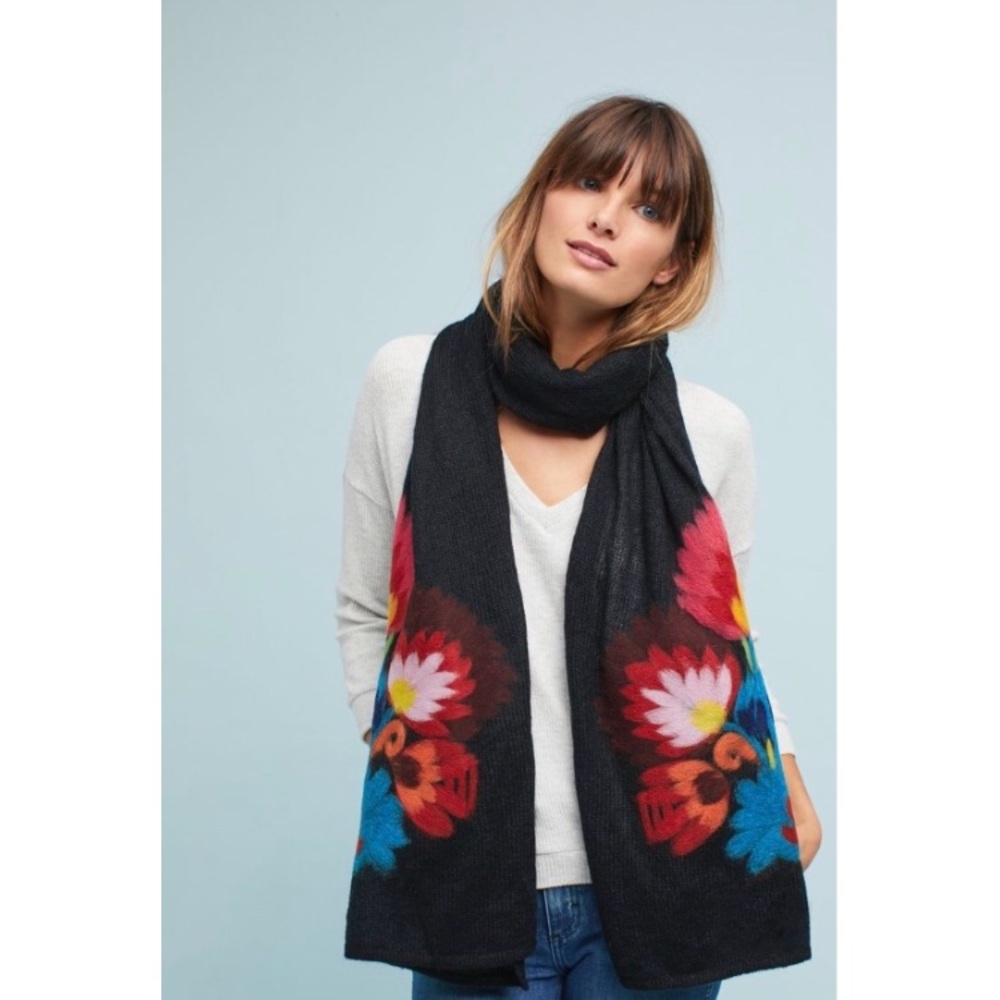 NWT Anthropologie felted bouquet scarf.